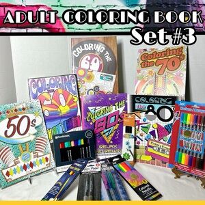 ADULT COLORING BOOK SET #3